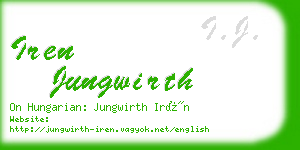 iren jungwirth business card
